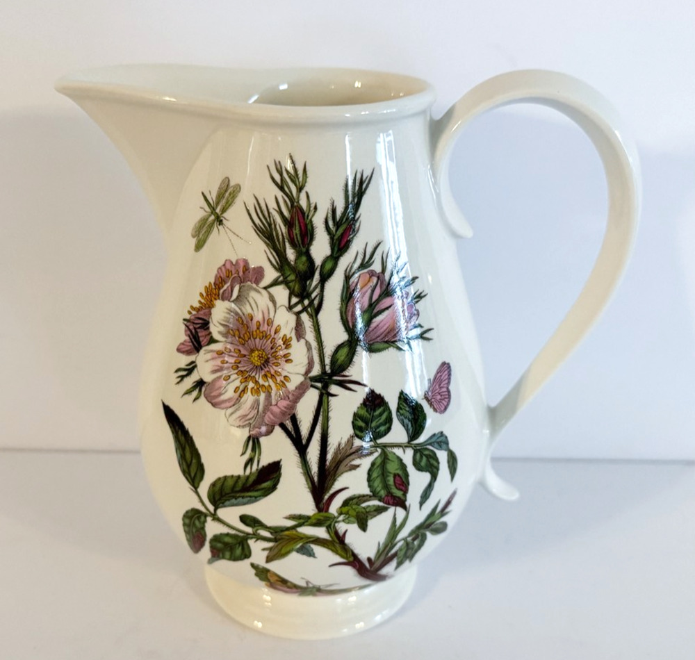 Vintage Portmeirion Botanic Garden Dog Rose 30 Oz Romantic Pitcher Jug England